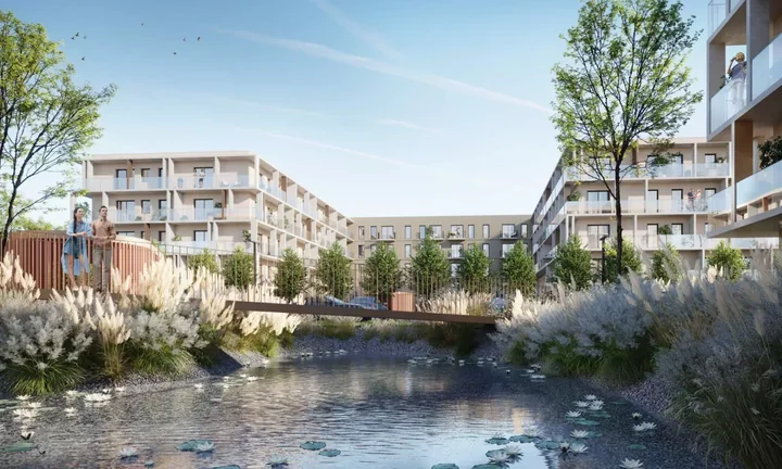 Wizualizacja nowoczesnego osiedla mieszkaniowego