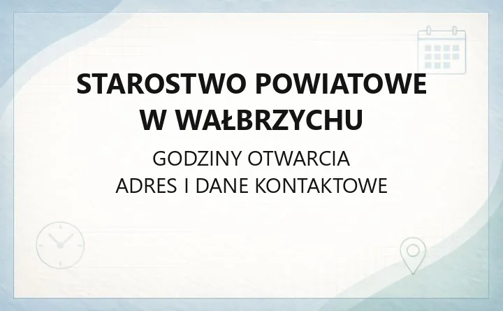 Starostwo Powiatowe w Wałbrzychu - kontakt, wydziały i e-usługi