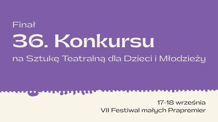 Obrazek przedstawia grafikę promocyjną wydarzenia Finał konkursu teatralnego dla dzieci i młodzieży w Wałbrzychu