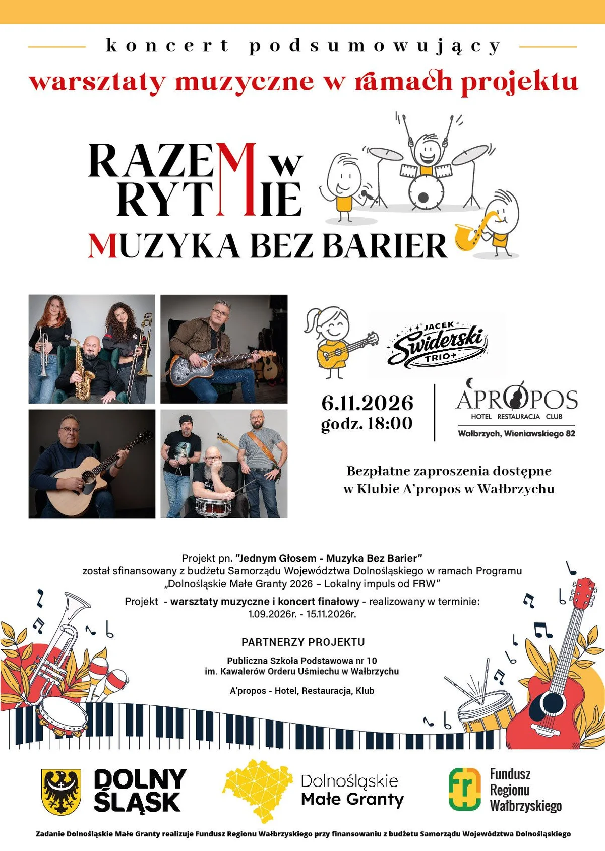 Grafika promocyjna wydarzenia Jacek Świderski Trio – koncert w Wałbrzychu