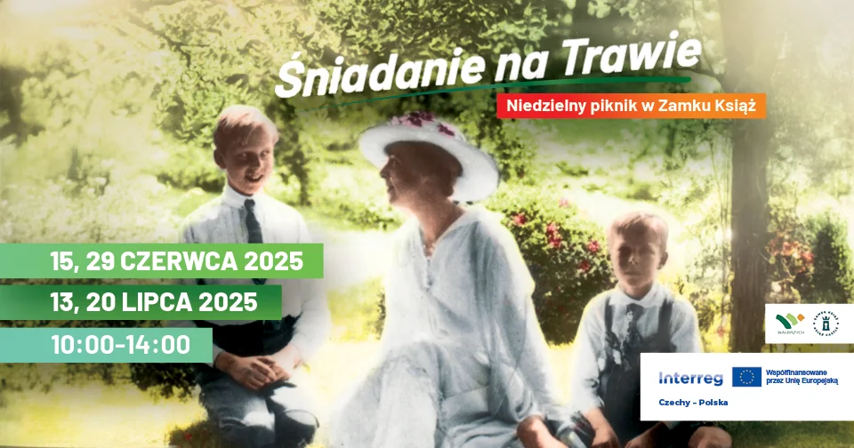 Grafika promocyjna wydarzenia Letnie pikniki rodzinne w Książańskim Parku Krajobrazowym