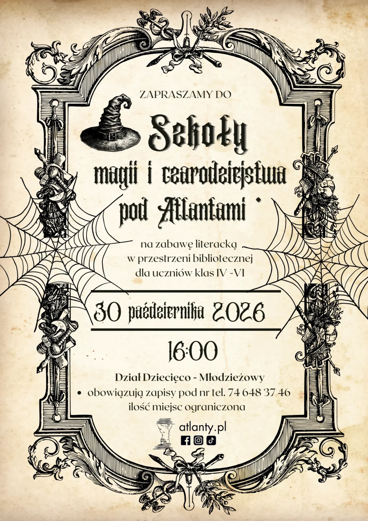 Grafika promocyjna wydarzenia Szkoła magii i czarodziejstwa pod Atlantami