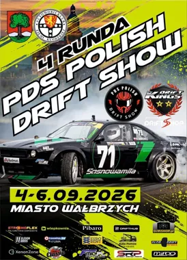Grafika promocyjna wydarzenia 4. runda PDS Polish Drift Show i Kings International Series — Wałbrzych, 4–6 września 2026
