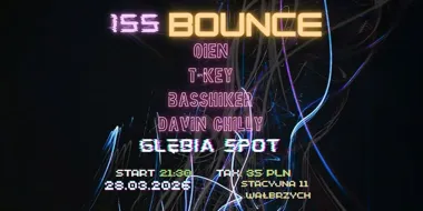 Grafika promocyjna wydarzenia GŁĘBIA SPOT x 155 BOUNCE — Techno Bounce w Wałbrzychu (28 marca 2026)