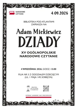 Grafika promocyjna wydarzenia Narodowe Czytanie 2026