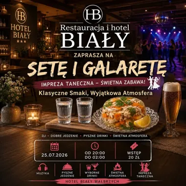 Grafika promocyjna wydarzenia Seta i galareta w Wałbrzychu