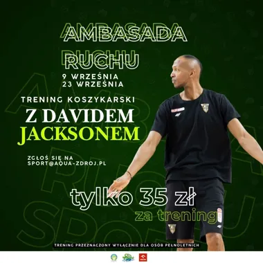 Grafika promocyjna wydarzenia Trening koszykarski z Davidem Jacksonem
