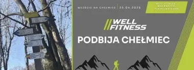 Grafika promocyjna wydarzenia Wejście na Chełmiec z Well Fitness – górska integracja w Wałbrzychu