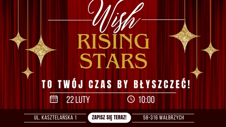 Grafika promocyjna wydarzenia Wish Rising Stars — mini zawody klubowe Wish Pole and More