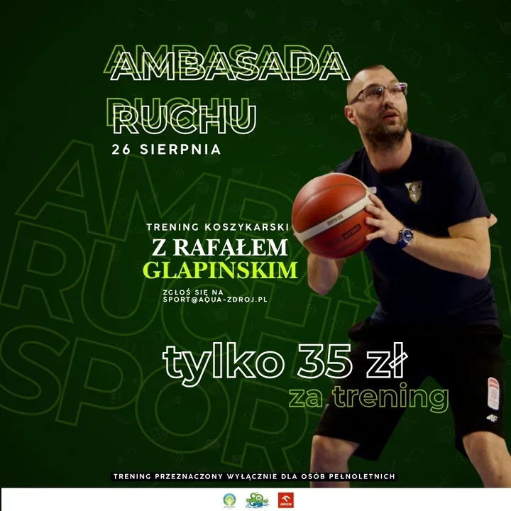 Rafał Glapiński wraca na parkiet. Trening dla dorosłych w Aqua Zdroju