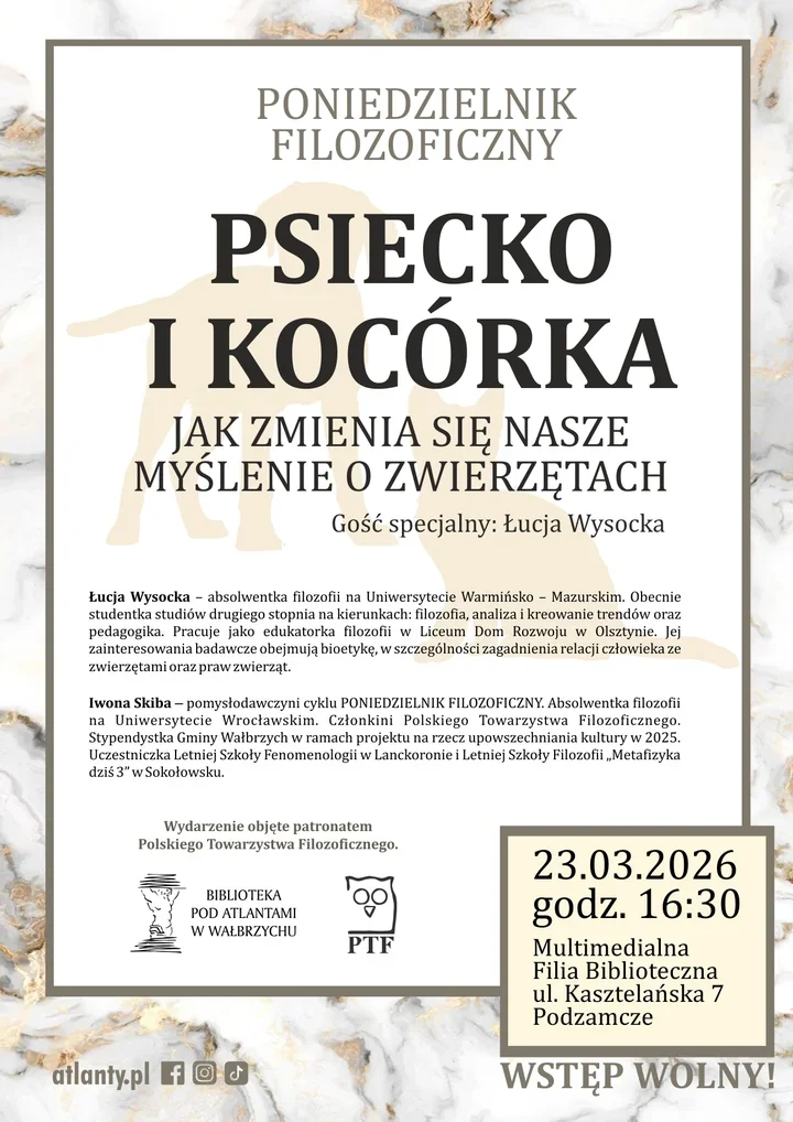 Kto ma głos w domu - jak patrzymy na psy i koty w Poniedzielniku Filozoficznym