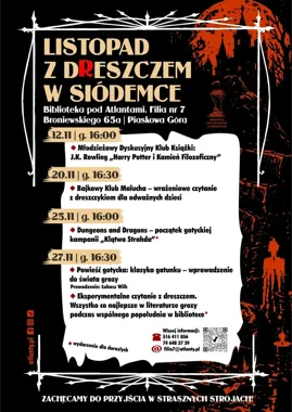 W listopadzie Filia nr 7 w Wałbrzychu zanurzy się w literackim dreszczu