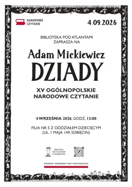Mickiewicz zabrzmi na Sobięcinie - Biblioteka pod Atlantami zaprasza