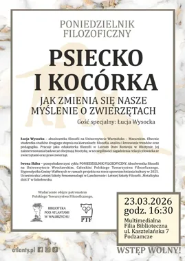 Kto ma głos w domu - jak patrzymy na psy i koty w Poniedzielniku Filozoficznym