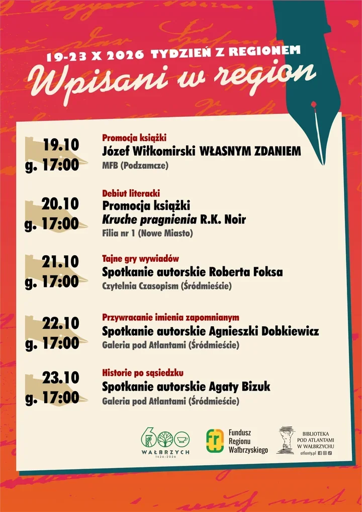 Wałbrzych czyta własne historie. Tydzień z Regionem 2026 nadchodzi.