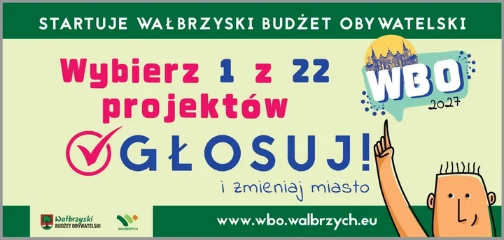Wałbrzyszanie wybierają jeden projekt. Trwa głosowanie w budżecie obywatelskim