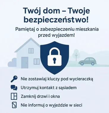 Kilka minut przed urlopem może przesądzić o bezpieczeństwie domu