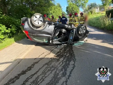 Dachowanie po alkoholu i trzy zatrzymania w jeden dzień na drogach Wałbrzycha