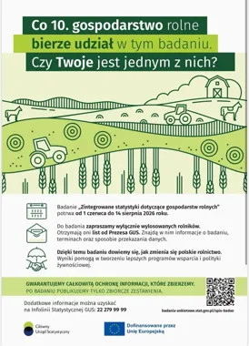 Wałbrzyscy rolnicy wylosowani do ważnego badania. Mają czas do połowy czerwca na samospis
